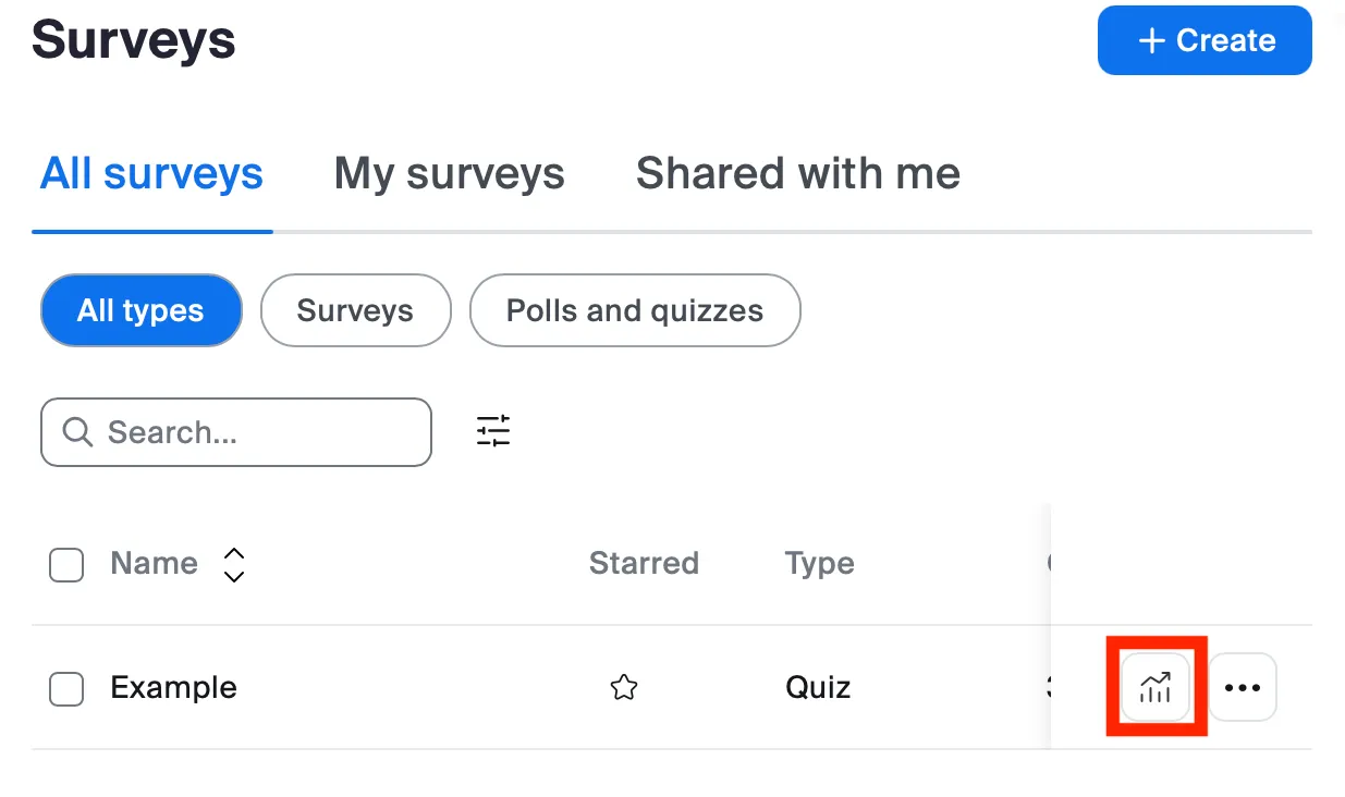 the Poll selection screen